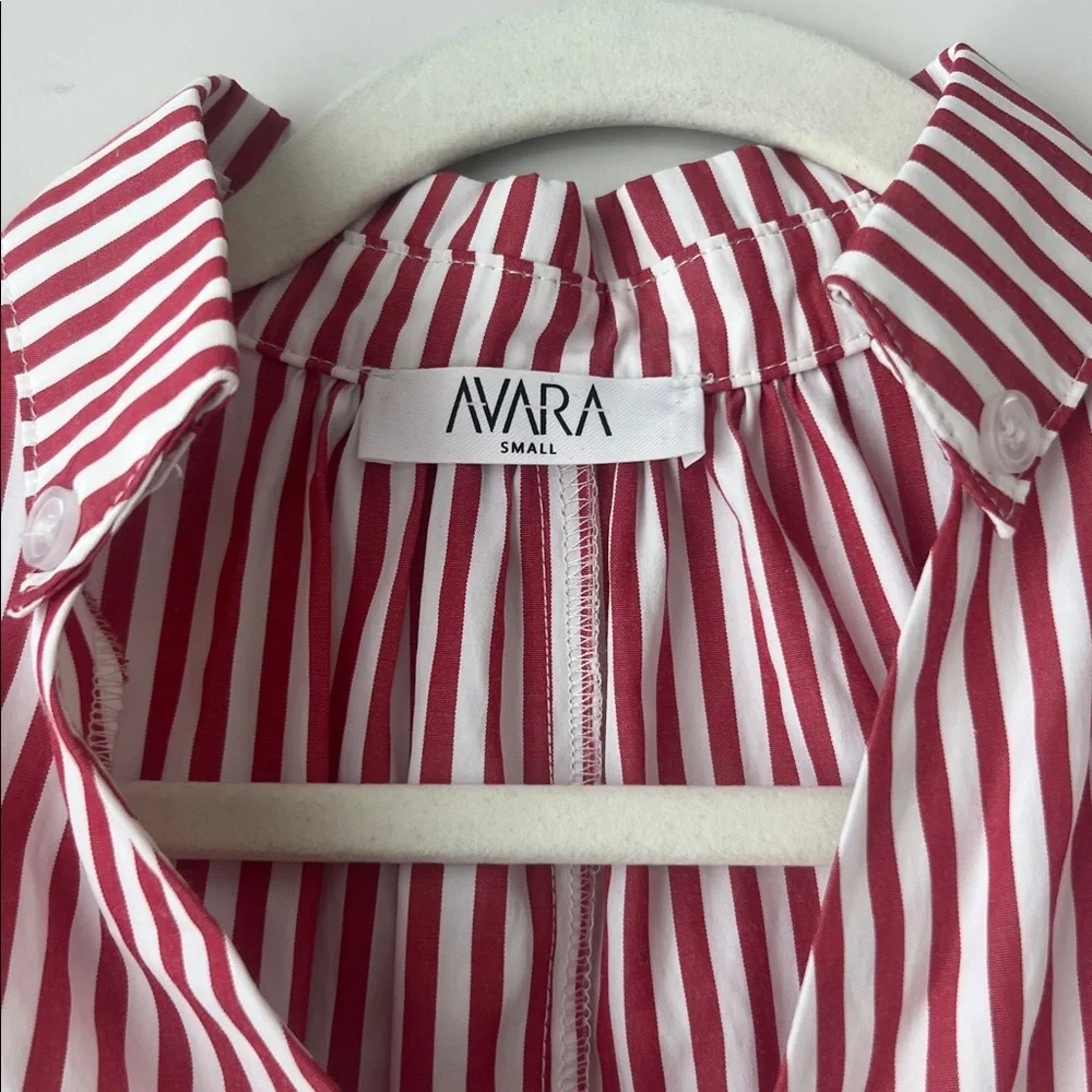 Avara red striped dress small - Picture 2 of 3
